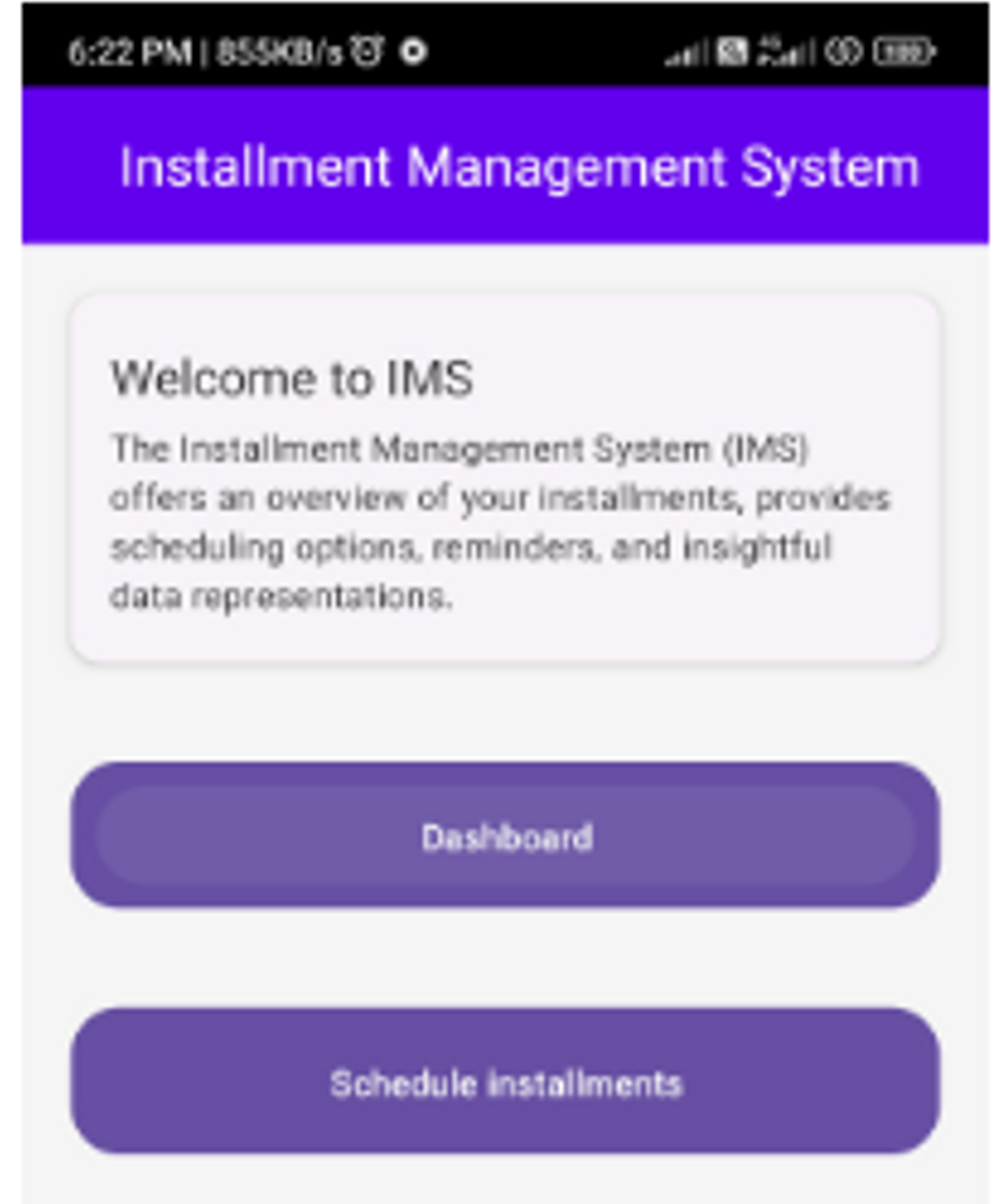 Installment Management System (IMS) Image 1